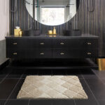 Mon Chateau Diamond Plush Bath Mat in Taupe, 60 x 91 cm