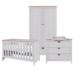 Tutti Bambini Verona 4 Piece Nursery Furniture Set, Grey & Oak - Image 4