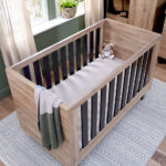 Tutti Bambini Como 4 Piece Nursery Set with Sprung Mattress, Distressed Oak - Image 3