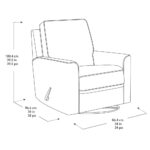 True Innovations Paxley Grey Fabric Swivel Recliner Chair - Image 2