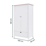 Tutti Bambini Verona Wardrobe, White & Oak - Image 2