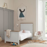 Tutti Bambini Verona Cot Bed with Sprung Mattress, White & Oak - Image 4