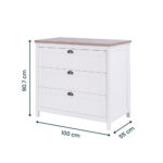 Tutti Bambini Verona Chest Changing Unit, White & Oak - Image 2