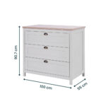 Tutti Bambini Verona Chest Changing Unit, Grey & Oak - Image 2