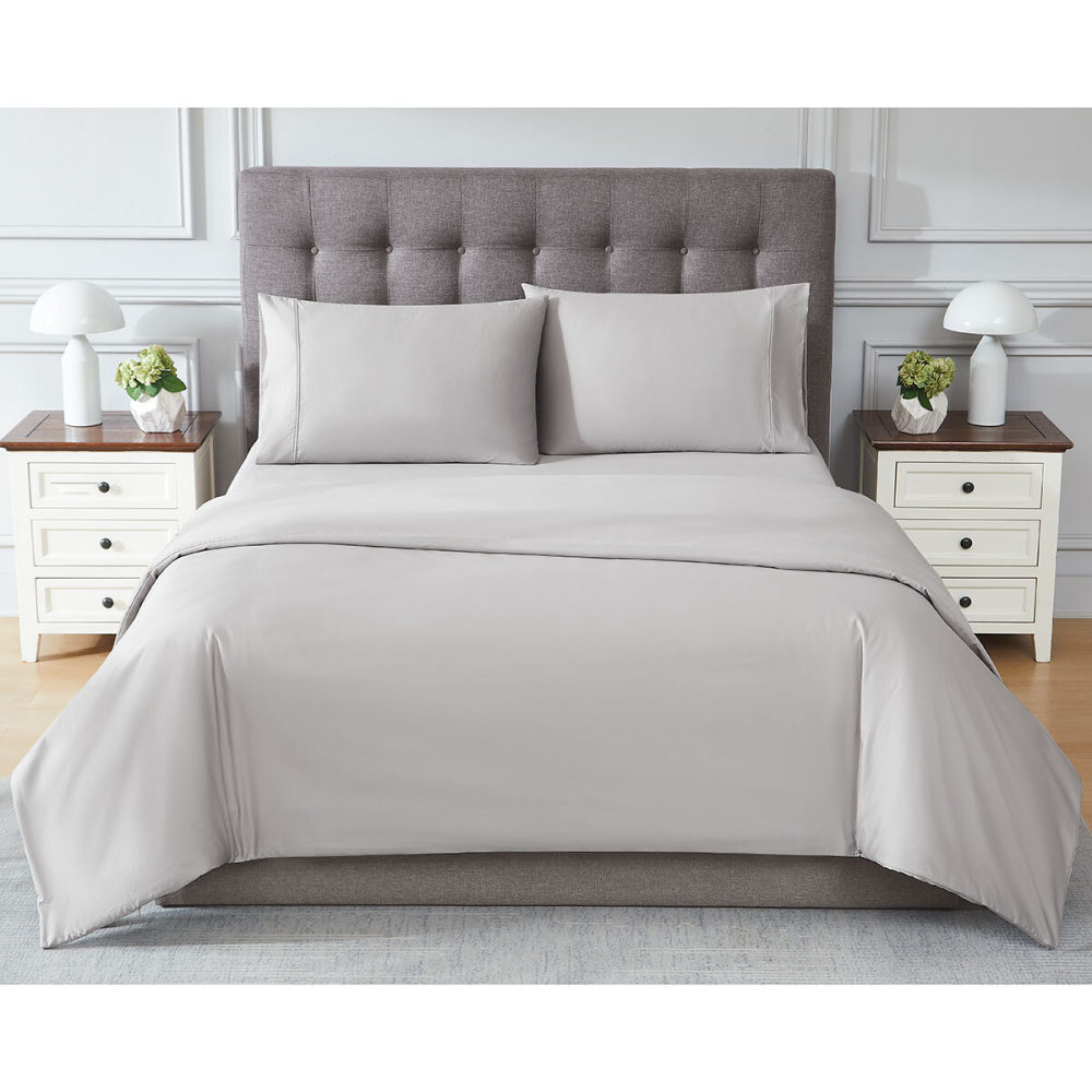 Kirkland Signature 680 Thread Count 6 Piece Duvet Set in Grey, Super King