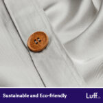 Luff SilverLining™ 1000 Thread Count 100% Organic Bamboo Duvet Set Light Grey in 4 Sizes - Image 2