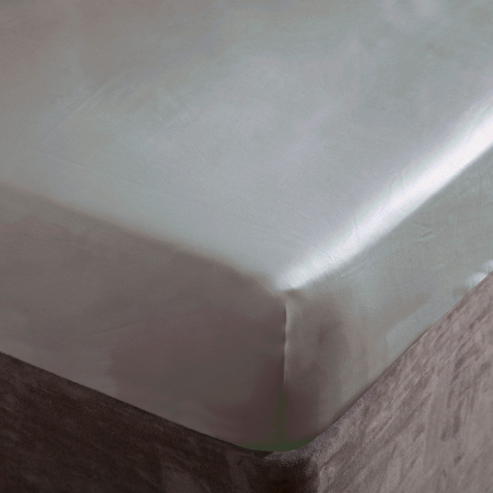 Belledorm Pure Egyptian Cotton Sateen 1000 Thread Count Platinum Fitted Sheet in 4 Sizes