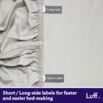 Luff SilverLining™ 1000 Thread Count 100% Organic Bamboo Deep Fitted Light Grey Sheet in 4 Sizes - Image 2