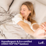 Luff SilverLining™ 1000 Thread Count 100% Organic Bamboo Deep Fitted Light Grey Sheet in 4 Sizes - Image 3