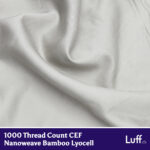 Luff SilverLining™ 1000 Thread Count 100% Organic Bamboo Deep Fitted Light Grey Sheet in 4 Sizes - Image 5