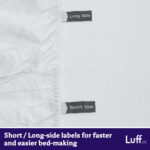 Luff SilverLining™ 1000 Thread Count 100% Organic Bamboo Deep Fitted White Sheet in 4 Sizes - Image 3