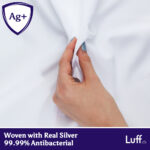 Luff SilverLining™ 1000 Thread Count 100% Organic Bamboo Deep Fitted White Sheet in 4 Sizes - Image 4