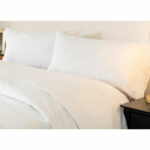 Belledorm Brushed Cotton White Bedding Bundle, in 4 Sizes