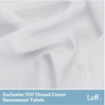 Luff 700 Thread Count 100% Organic Bamboo Duvet Set White in 4 Sizes - Image 5
