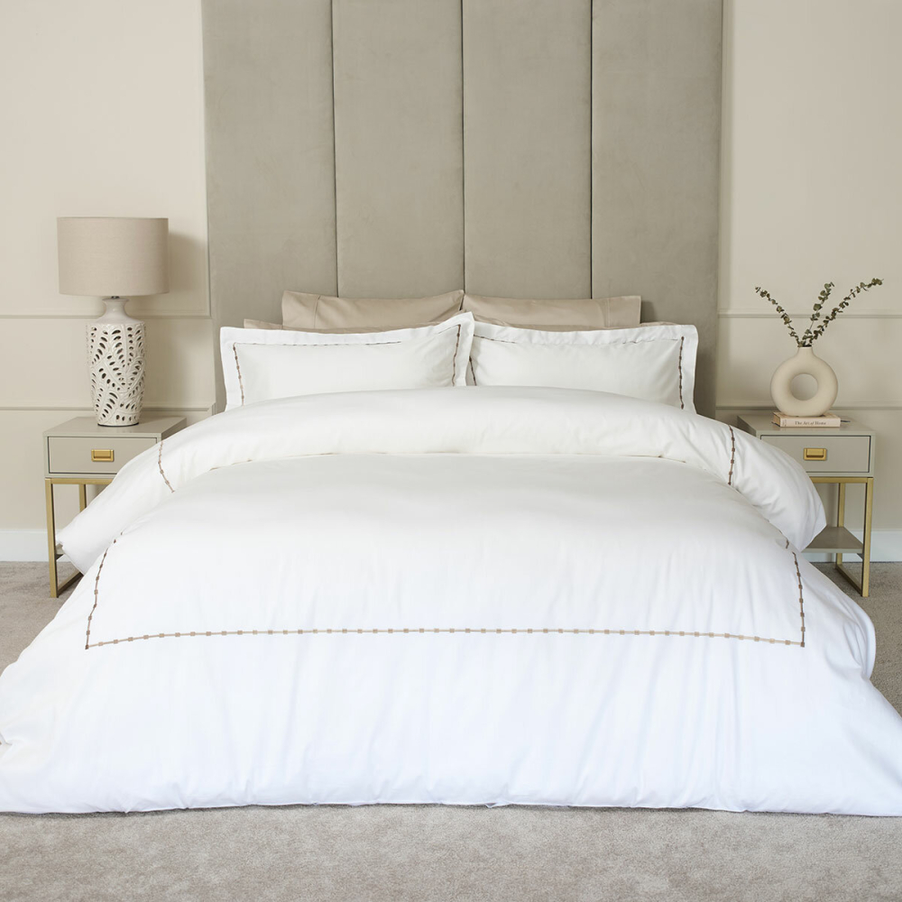 Belledorm Vivaan 300 Thread Count Cotton Sateen Duvet Cover Set, in 4 Sizes