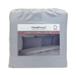Portuguese Flannel Cotton 4 Piece Double Duvet Set, White - Image 14