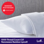 Luff SilverLining 1000 Thread Count 100% Organic Bamboo Pillowcase Pair, Pink - Image 21
