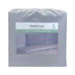 Portuguese Flannel Cotton 3 Piece Single Duvet Set, White - Image 7
