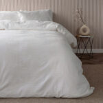 Belledorm Waffle Stripe Cream Duvet Set, in 4 Sizes - Image 3