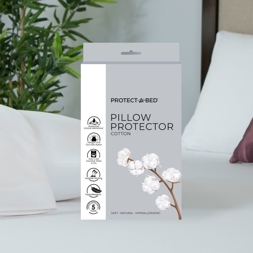 Protect-A-Bed Cotton Pillow Protector 75 x 50 cm, 2 Pack
