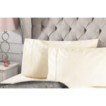 Belledorm Egyptian Cotton Sateen 1000 Thread Count Pillowcase Pair, Platinum - Image 2