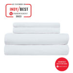 Luff 700 Thread Count 100% Organic Bamboo Deep Fitted White Sheet in 4 Sizes - Image 2