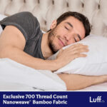 Luff 100% 700 Thread Count Organic Bamboo Pillowcases 2 Pack Dark Grey - Image 9