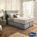Silentnight British Wool 2400 Pocket Mattress & Slate Grey Full Ottoman Divan in 3 Sizes