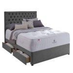 Pocket Spring Bed Company Mulberry Mattress & Sterling Grey 4 Drawer Divan in 3 Sizes - Image 3