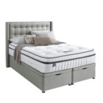 Silentnight Full Ottoman Divan Base with Bloomsbury Headboard in Slate Grey in 3 Sizes - Image 9