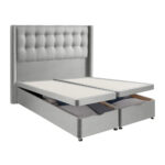 Silentnight Full Ottoman Divan Base with Bloomsbury Headboard in Slate Grey in 3 Sizes - Image 15
