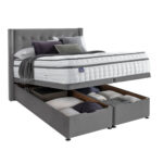 Silentnight Velvet Full Ottoman Divan Base with Bloomsbury Headboard in Maritime in 3 Sizes - Image 4