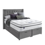 Silentnight Velvet Full Ottoman Divan Base with Bloomsbury Headboard in Maritime in 3 Sizes - Image 9