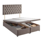 Silentnight Full Ottoman Divan Base with Eden Headboard in Wheat in 3 Sizes - Image 5