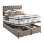 Silentnight Full Ottoman Divan Base with Eden Headboard in Wheat in 3 Sizes - Image 7