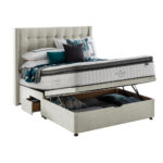 Silentnight Ottoman Divan Base with Bloomsbury Headboard in Slate Grey in 3 Sizes - Image 8