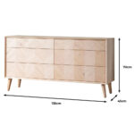 Gallery Milano Oak 6 Drawer Chest of Drawers - Image 2