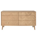 Gallery Milano Oak 6 Drawer Chest of Drawers - Image 5
