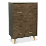 Bentley Designs Sienna Fumed Oak & Peppercorn 5 Drawer Chest of Drawers - Image 4