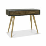 Bentley Designs Sienna Fumed Oak & Peppercorn Dressing Table & Stool - Image 4