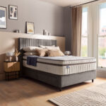 Silentnight Velvet 4 Drawer Divan Base with Slumber Headboard in Rainforest & 3 Sizes - Image 7