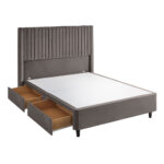 Silentnight Velvet 4 Drawer Divan Base with Slumber Headboard in Rainforest & 3 Sizes - Image 25