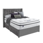 Silentnight Velvet Continental Drawer Divan Base with Bloomsbury Headboard in Maritime in 3 Sizes - Image 5