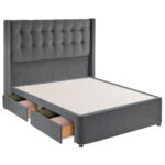 Silentnight Velvet 4 Drawer Divan Base with Bloomsbury Headboard in Maritime in 3 Sizes - Image 10