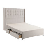Silentnight Continental Drawer Divan Base with Bloomsbury Headboard in Slate Grey in 3 Sizes - Image 14