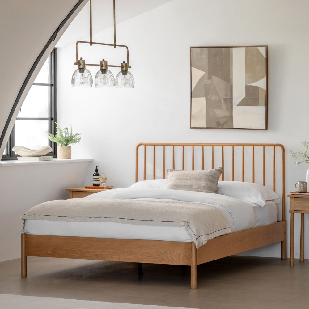 Gallery Wycombe Natural Oak Bed Frame in 3 Sizes