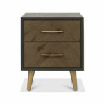 Bentley Designs Sienna Fumed Oak & Peppercorn Two Drawer Nightstand, 2 Pack - Image 5