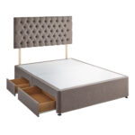 Silentnight Continental Divan Base with Eden Headboard in Wheat in 3 Sizes - Image 5