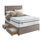 Silentnight Continental Divan Base with Eden Headboard in Wheat in 3 Sizes - Image 12