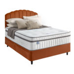Silentnight Velvet 4 Drawer Divan Base with Merlin Headboard in Maritime in 3 Sizes - Image 5
